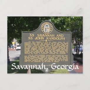 Savannah, Georgien Postkarte