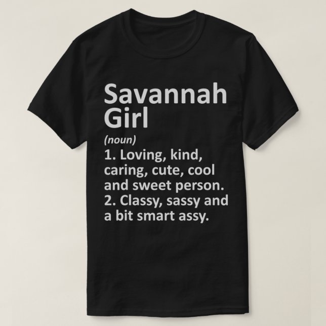 SAVANNAH GIRL GA GEORGIA Funny City Zuhause Roots  T-Shirt (Design vorne)
