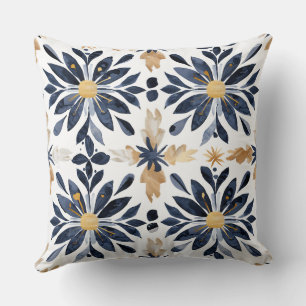Savannah Hayes Inspirierte Pillow in Blue und Gold Kissen
