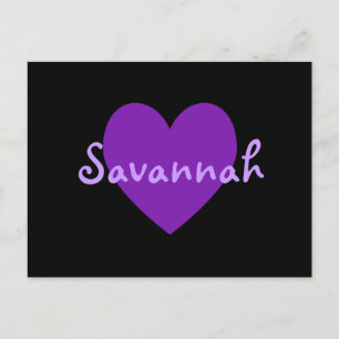 Savannah in Lila Postkarte