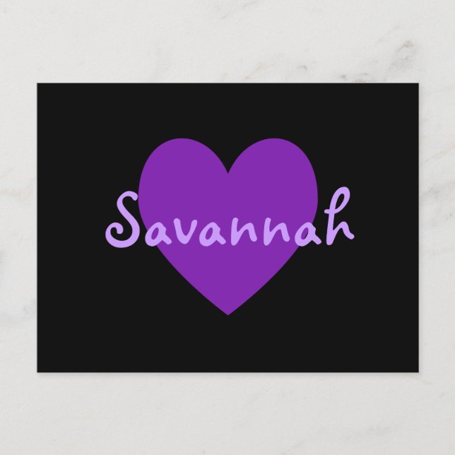 Savannah in Lila Postkarte (Vorderseite)