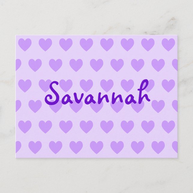 Savannah in Lila Postkarte (Vorderseite)