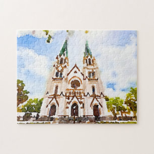 Savannah Kathedrale Wasserfarben Foto Puzzle