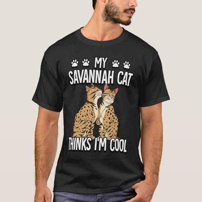 Savannah-Katze  9 T-Shirt (Vorderseite)
