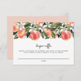 SAVANNAH Kleine Peach Baby Diaper Raffekarte Einladung