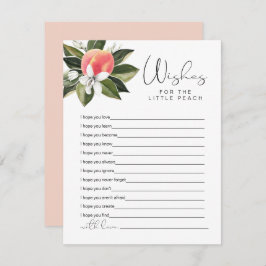 SAVANNAH Kleine Pfirsichwünsche für Babyduschenspi Begleitkarte