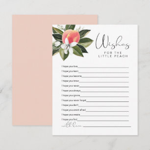 SAVANNAH Kleine Pfirsichwünsche für Babyduschenspi Begleitkarte