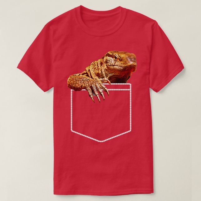 Savannah Monitor Lizard Pocket T-Shirt (Design vorne)