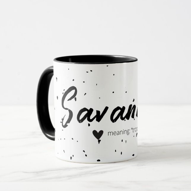 Savannah Name Tasse Individuelle Name Personalisie (Vorderseite Links)