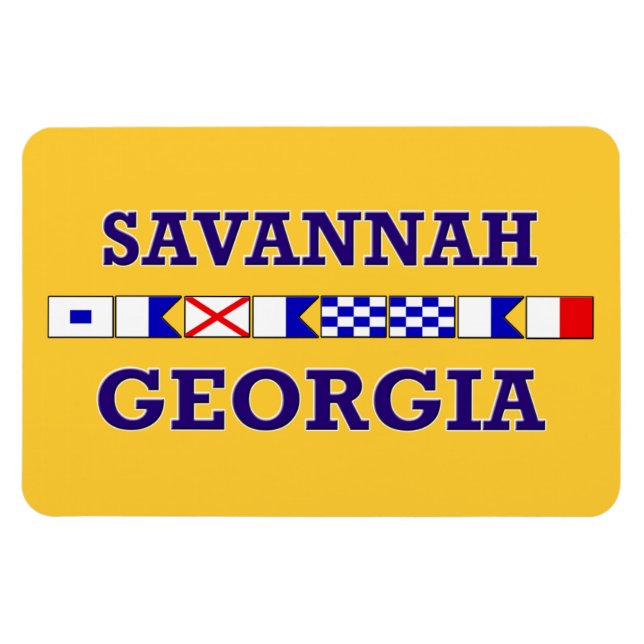 Savannah Nautical Flag - Magnet (Horizontal)