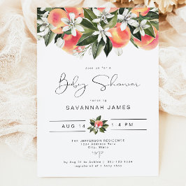 SAVANNAH Niedlich Kleine Pfirsichdusche Einladung