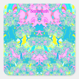 SAVANNAH ~ PASTEL PERFEKTION ~ QUADRATISCHER AUFKLEBER