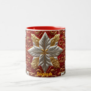SAVANNAH ~ PATCHWORT ~ CHRISTMAS PATTERN ~ ZWEIFARBIGE TASSE