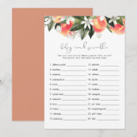 SAVANNAH Peach Baby Word Scramble Baby Showspiel