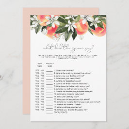 SAVANNAH peach, was der Gräuel sagte, Bridal Game Einladung