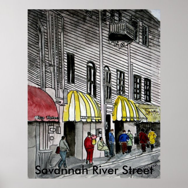 Savannah River Street 4 Poster (Vorne)