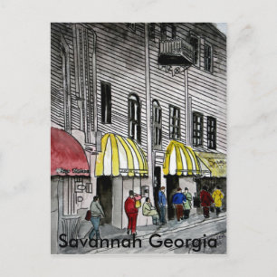 Savannah River Street 4 Postkarte