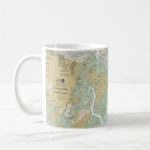 Savannah River und Wassaw Sound Nautical Chart Kaffeetasse