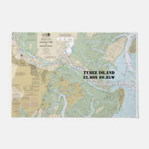 Savannah River und Wassaw Sound - Schönes Diagram Fußmatte