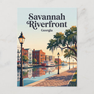 Savannah Riverfront Georgia Postkarte