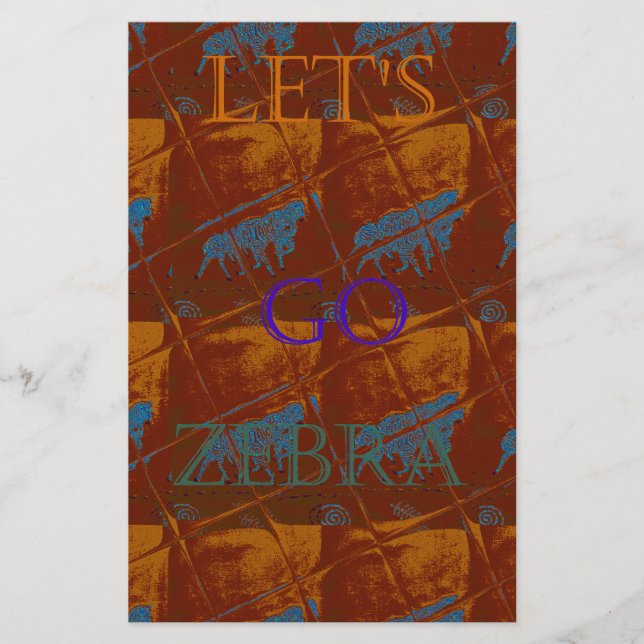 Savannah Safari Lasse Go Zebra Hakuna Matata mot Briefpapier (Vorderseite)