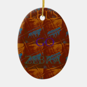 Savannah Safari Lasse Go Zebra Hakuna Matata mot Keramikornament