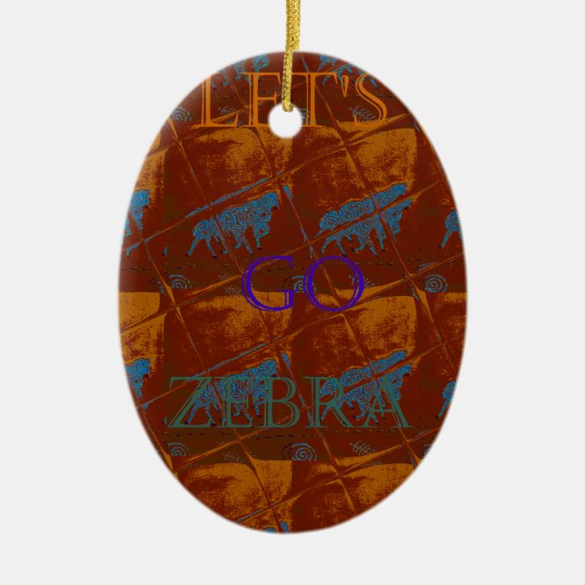 Savannah Safari Lasse Go Zebra Hakuna Matata mot Keramikornament (Vorne)