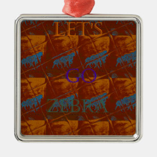 Savannah Safari Lasse Go Zebra Hakuna Matata mot Silbernes Ornament