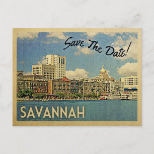 Savannah Save the Date Georgia Ankündigungspostkarte