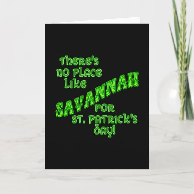 SAVANNAH St Patricks Day Karte (Vorderseite)