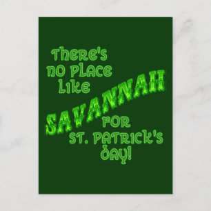 SAVANNAH St Patricks Day Postkarte