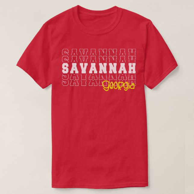 Savannah Stadt Georgia Savannah T-Shirt (Design vorne)