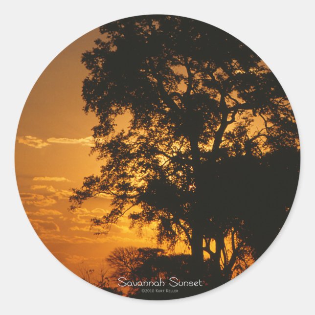 Savannah Sunset Sticker (Vorderseite)