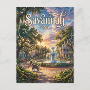 Savannah USA Postkarte