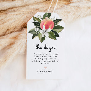Savannah - Wasserfarben Peach White Floral Geschen Geschenkanhänger