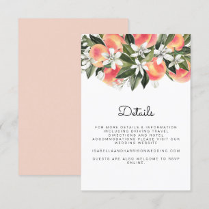 Savannah - Wasserfarben Pfirsich Weiße Floral Umsc Einladung