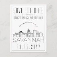Savannah Wedding | Stilisierte Skyline Save the Da