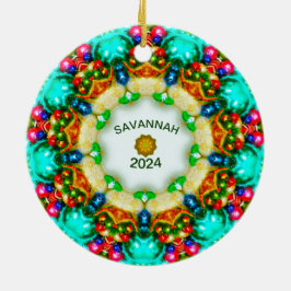 SAVANNAH~ Weihnachtsbilder Personalisierten Frakta Keramik Ornament