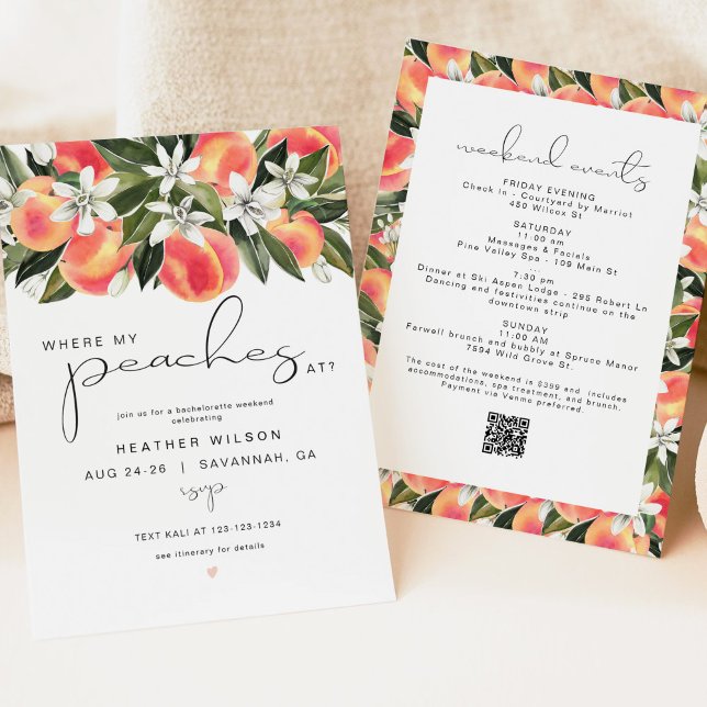SAVANNAH, wo meine Pfirsiche in Bachelorette sind Einladung (Von Creator hochgeladen)