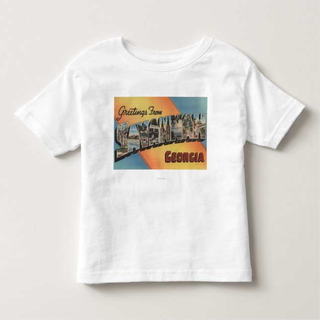Savanne, Georgia - große Buchstabe-Szenen Kleinkind T-shirt (Vorderseite)