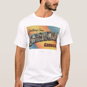Savanne, Georgia - große Buchstabe-Szenen T-Shirt