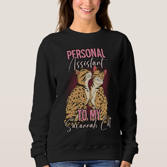 Savanne-Katze  10 Sweatshirt (Vorderseite)