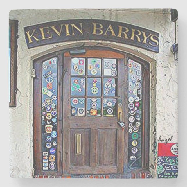 Savanne-Marmor-Stein-Küstenmotorschiff Kevins Steinuntersetzer (Vorderseite)