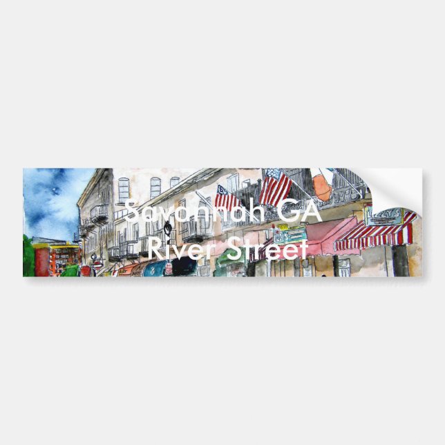 Savanne riverstreet bumber Aufkleber-Flussstraße Autoaufkleber (Vorne)