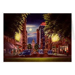 Savanne, Straße Georgia Stier nachts