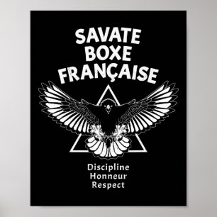 Savate Französisches Kickboxen Eagle  Poster