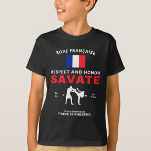 Savate Französisches Kickboxen Savate-Kämpfer T-Shirt
