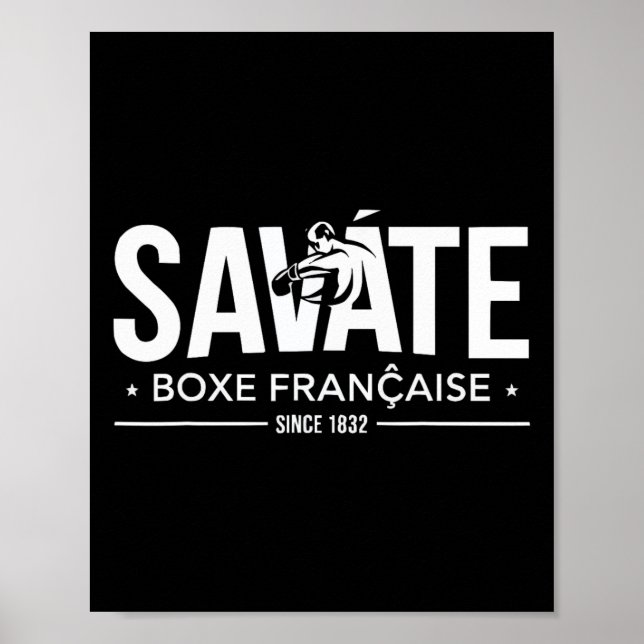 Savate Instructor French Martial Arts Kickboxing _ Poster (Vorne)