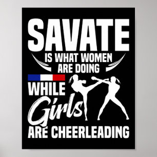 Savate Kampfsportschule Training Boxen Savate  Poster