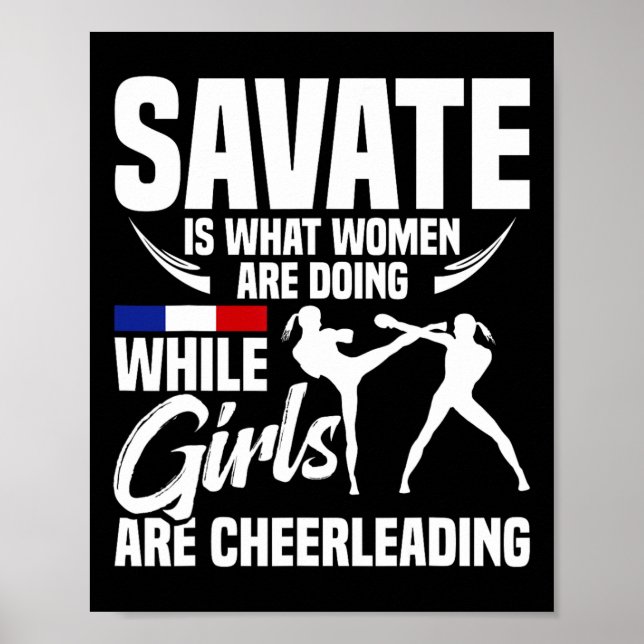 Savate Kampfsportschule Training Boxen Savate  Poster (Vorne)